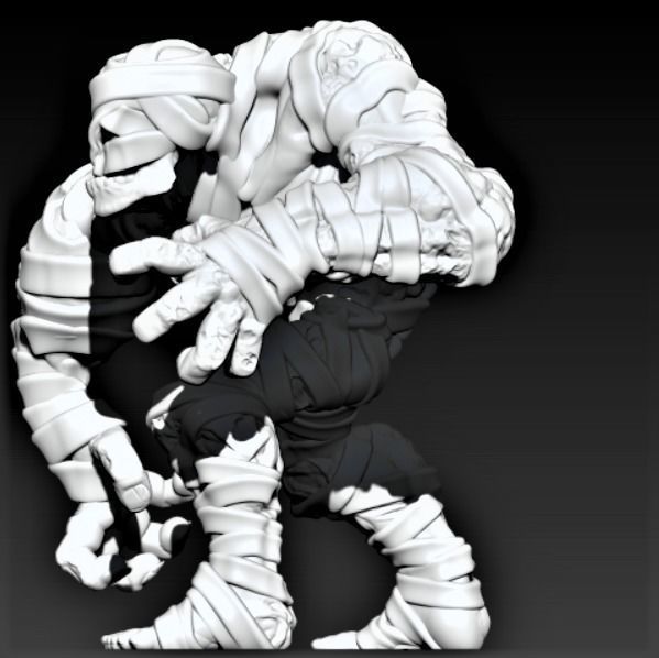 Mummy figure 3D print model_2