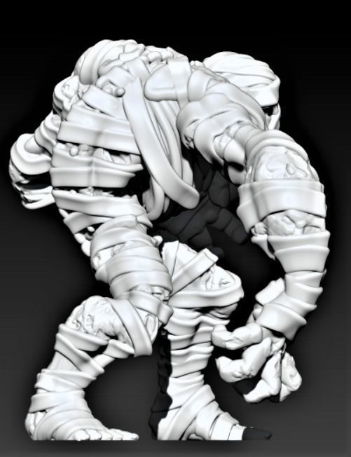 Mummy figure 3D print model_4