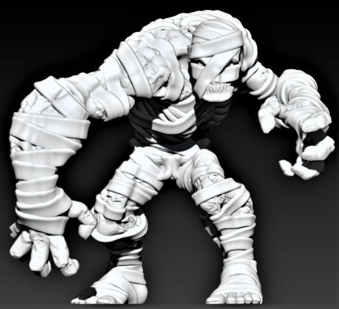Mummy figure 3D print model_1
