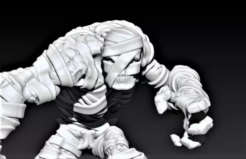 Mummy figure 3D print model_0