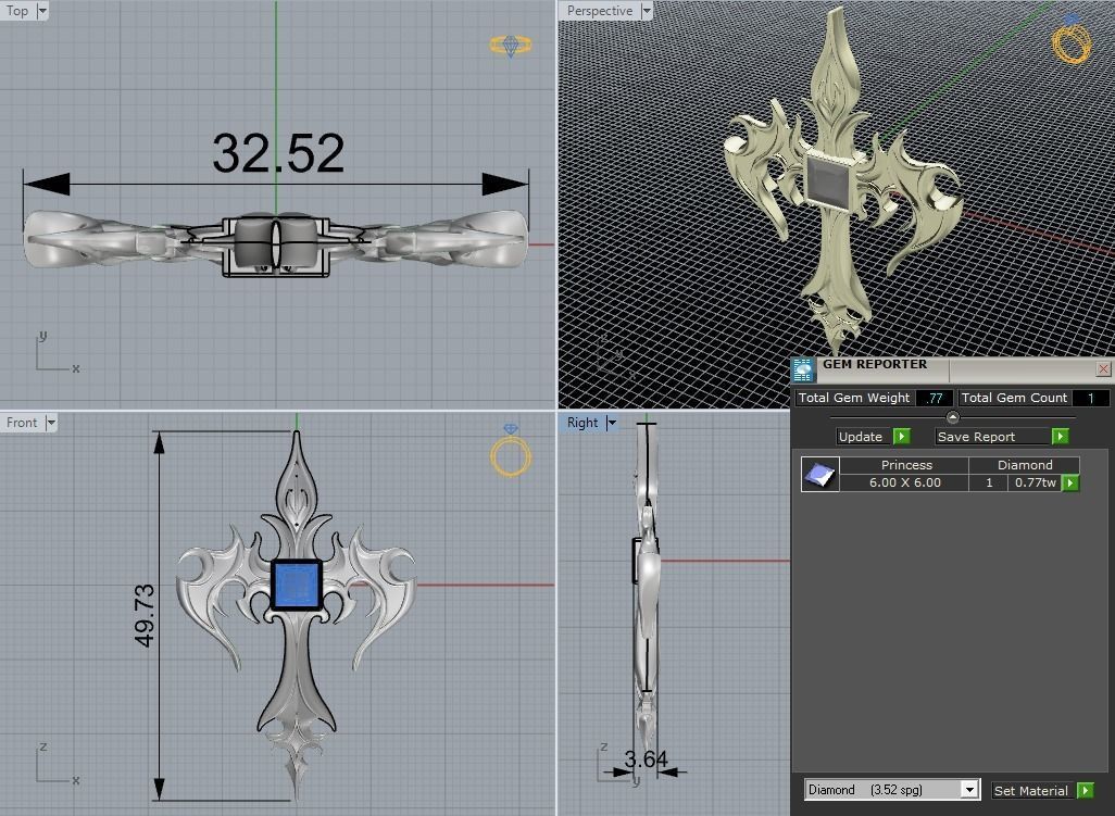 Viking cross  466 3D print model_4
