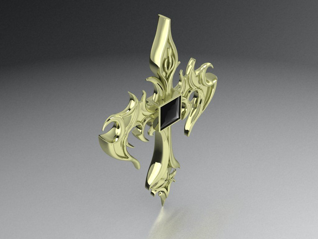Viking cross  466 3D print model_2