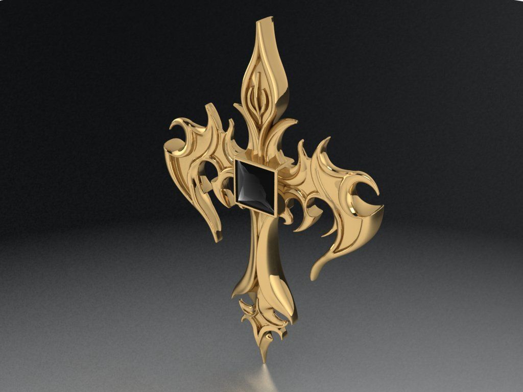 Viking cross  466 3D print model_1