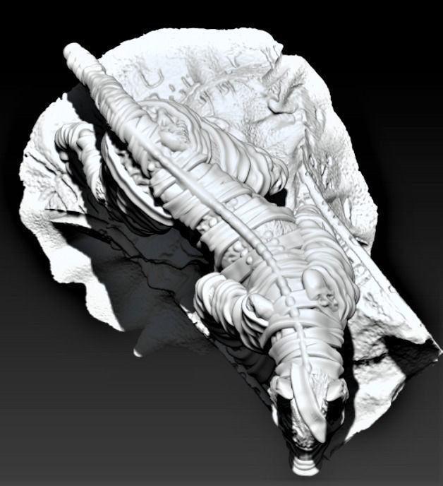 Mummy dog 3D print model_4