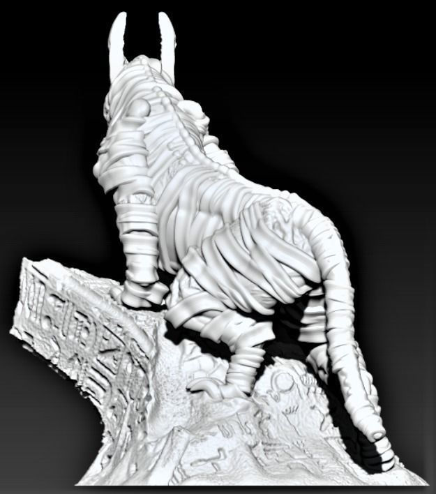 Mummy dog 3D print model_2