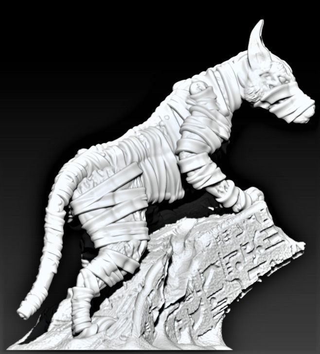 Mummy dog 3D print model_3