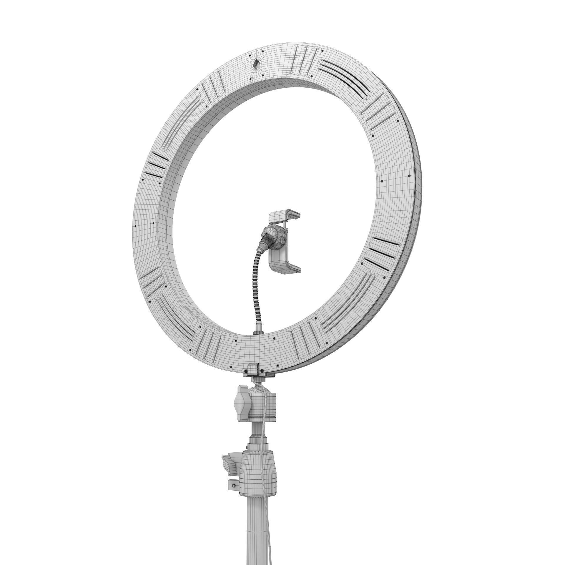 Hama SpotLight Steady 120 LED Ring Light 3D model_12