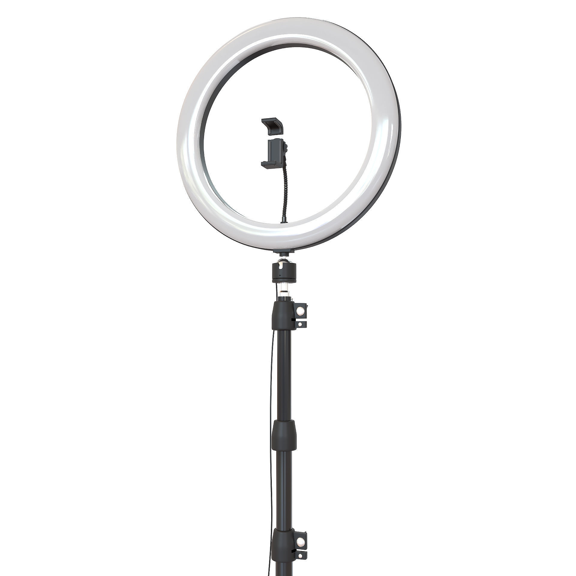 Hama SpotLight Steady 120 LED Ring Light 3D model_10