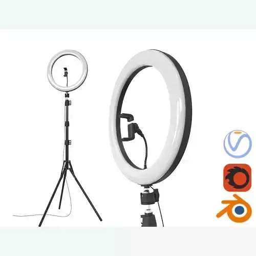Hama SpotLight Steady 120 LED Ring Light 3D model