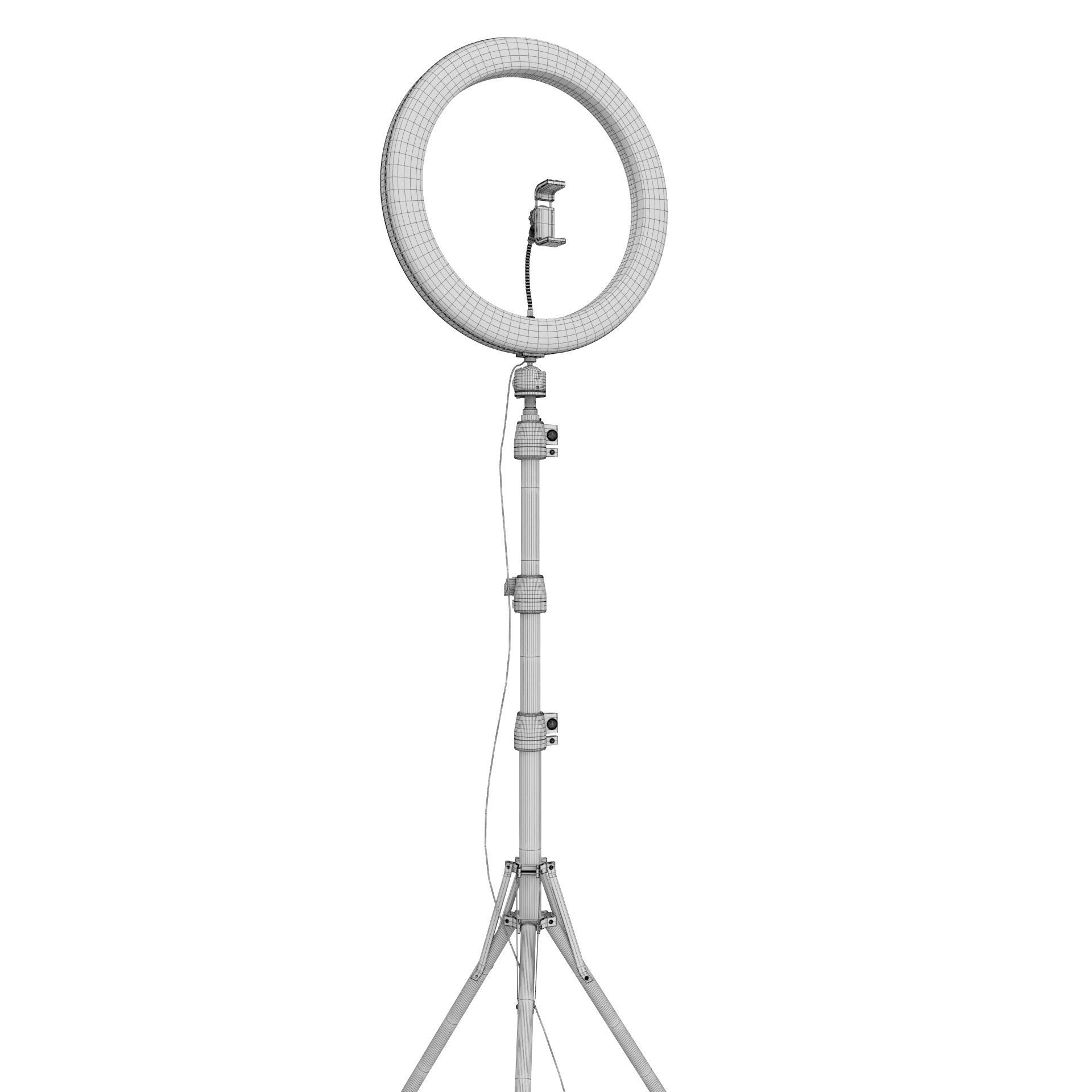 Hama SpotLight Steady 120 LED Ring Light 3D model_11