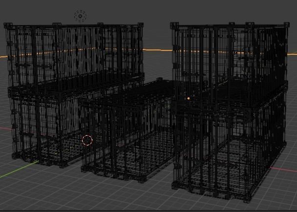 shipping container 20ft Low-poly 3D model_6