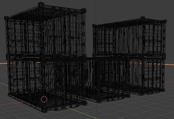 shipping container 20ft Low-poly 3D model_5