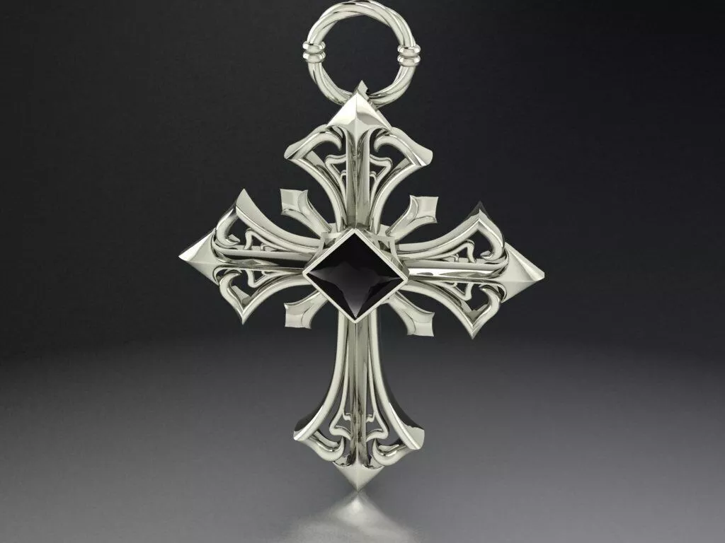 Cross pendant 468 3D print model
