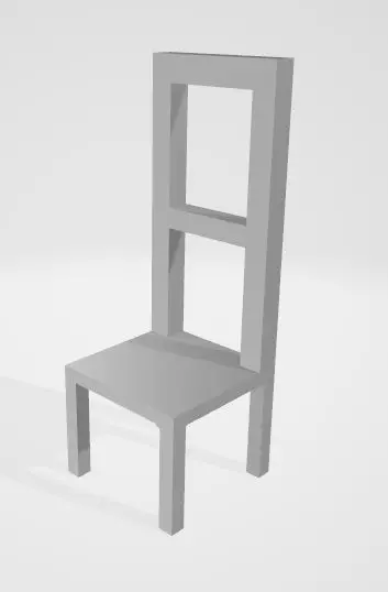 SimpleChair2 chair Free 3D model_0