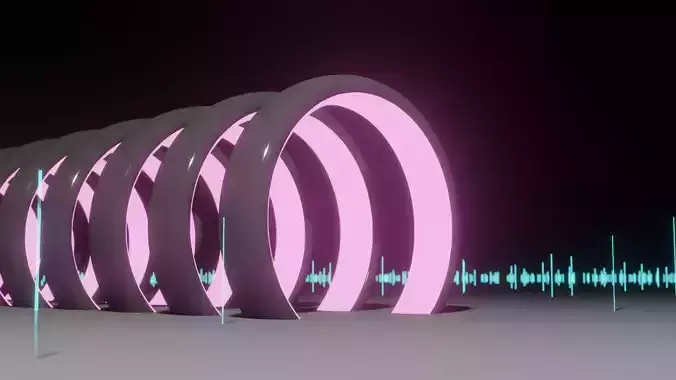 tunnel sound wave in shape of spiral
