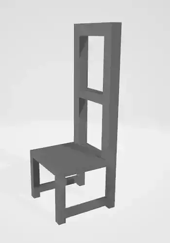 SimpleChair3 chair with shelf