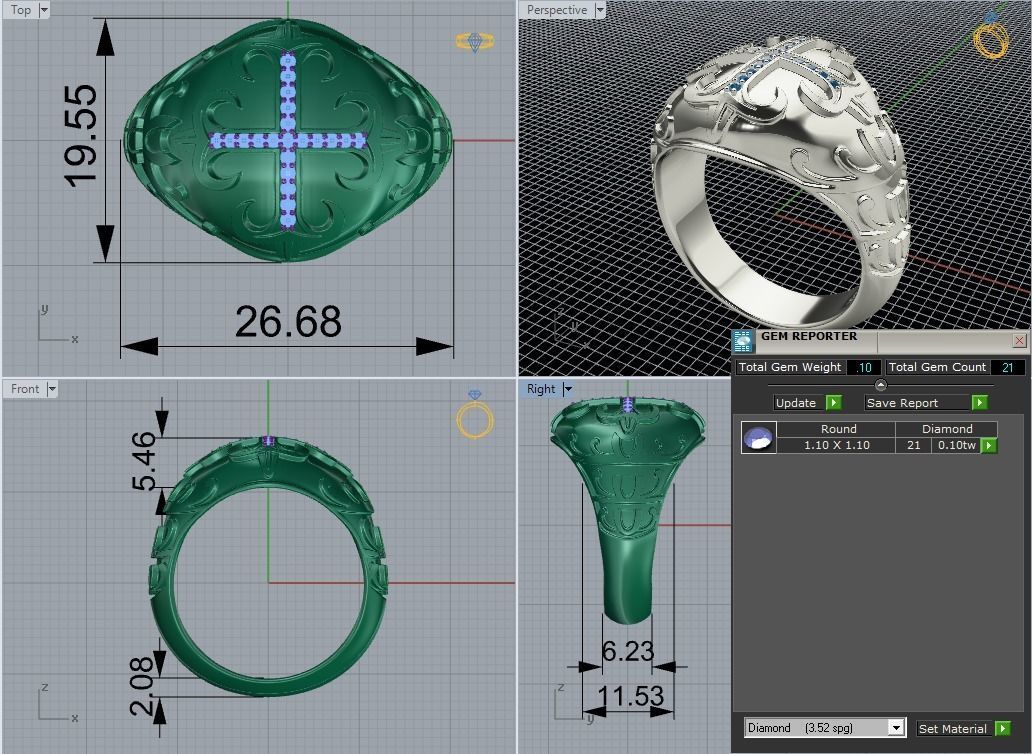 Cross ring   469 3D print model_4