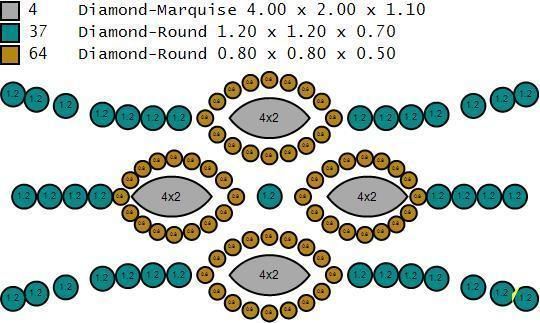 Diamond ring 3 line 3D print model_14