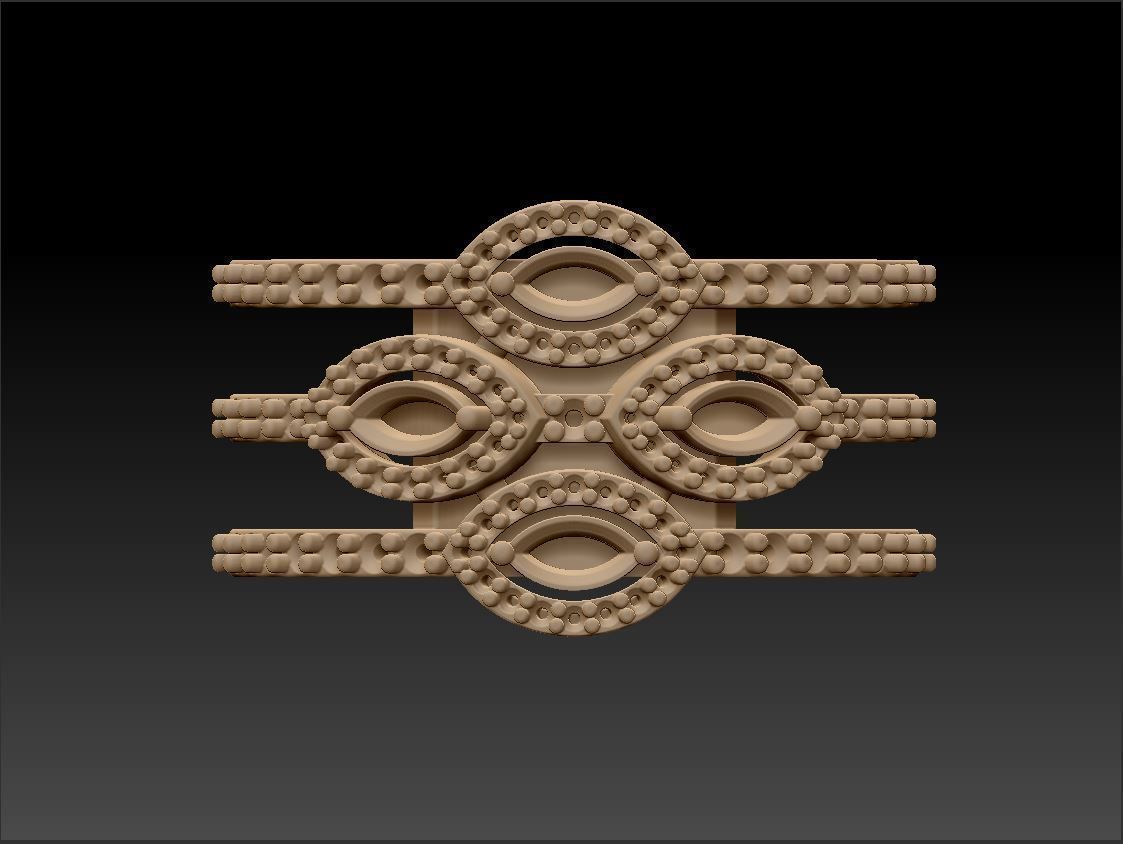 Diamond ring 3 line 3D print model_9