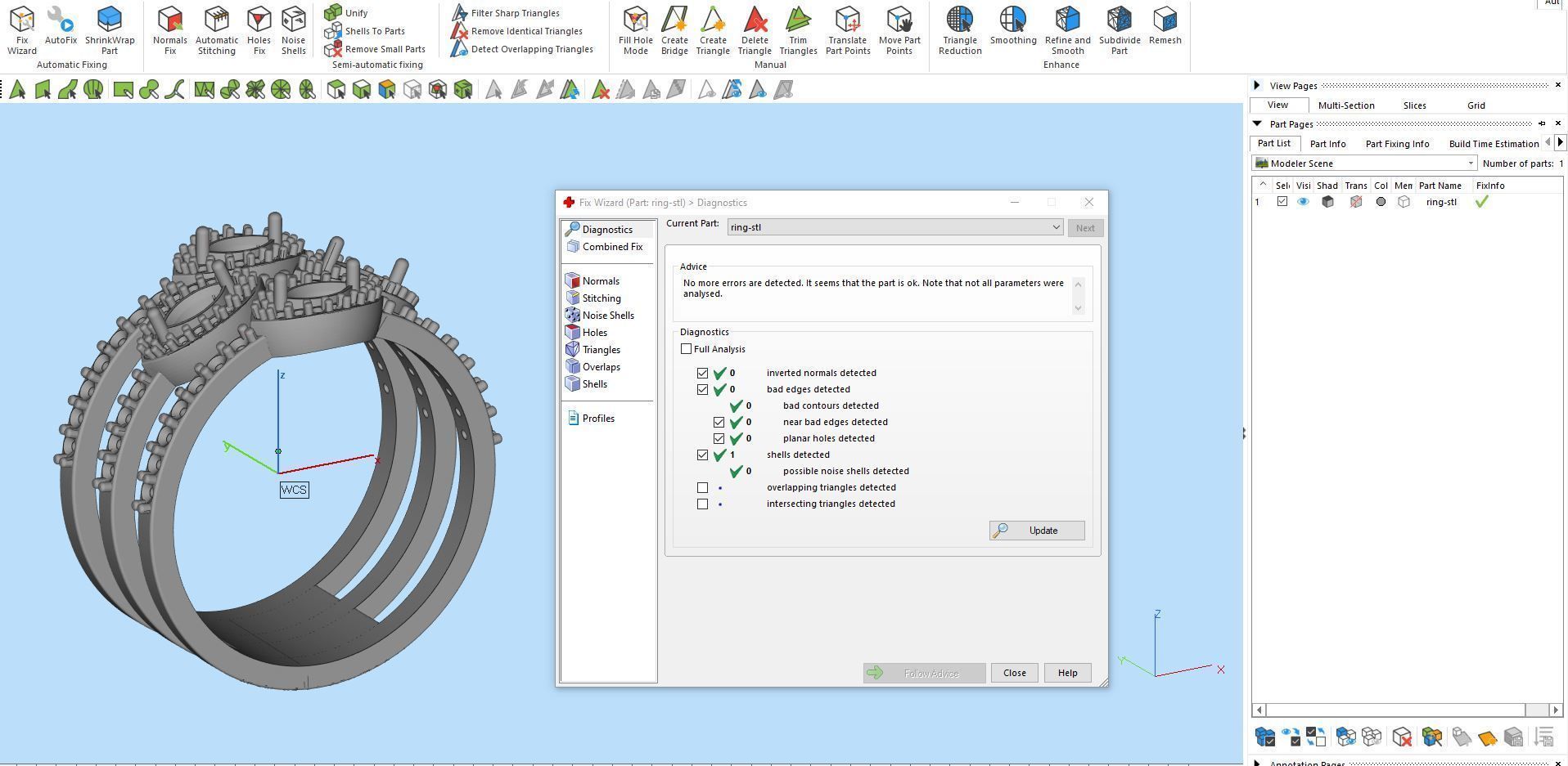 Diamond ring 3 line 3D print model_15