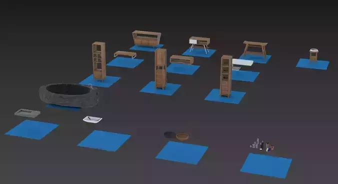 Wooden Bathroom Furniture Set