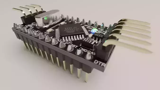 Arduino Pro Mini with atmega328p from RobotDyn 3D model 3D model