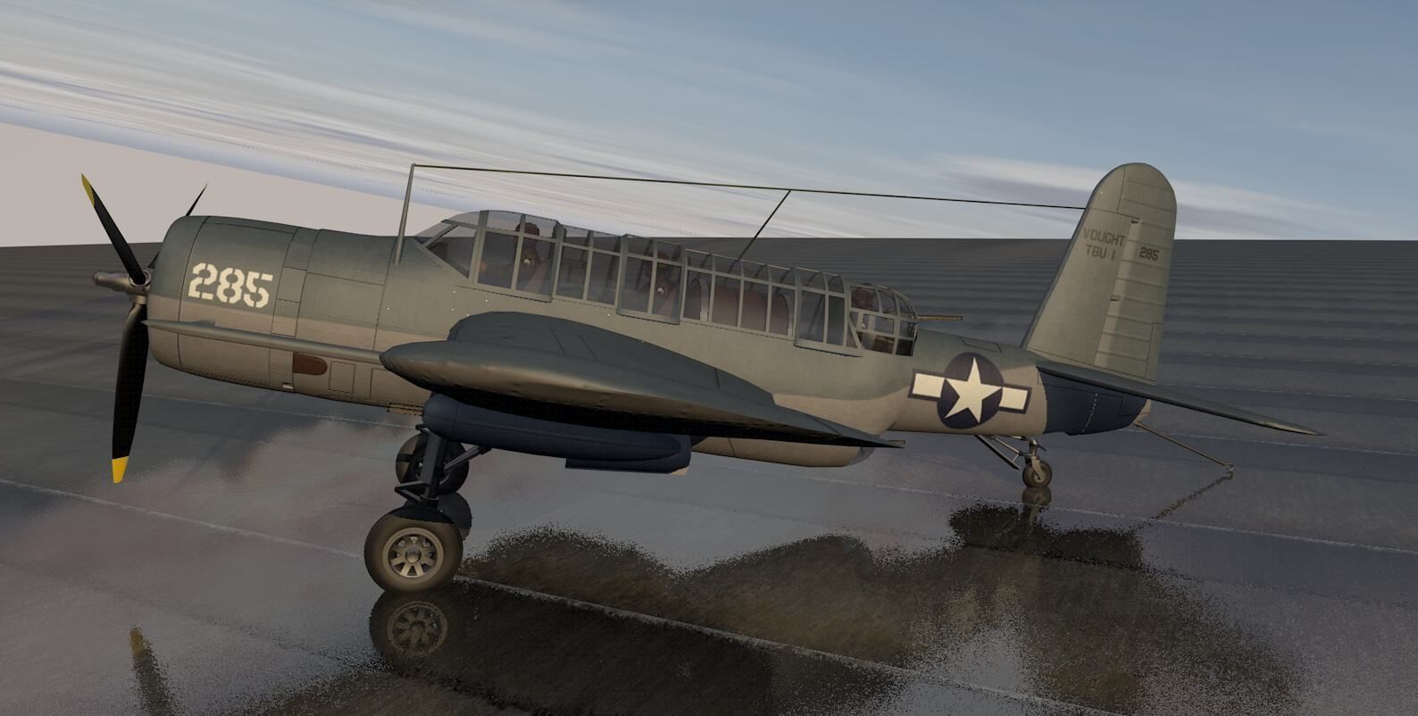 Vought TBU-1 Seawolf or Consolidated TBY-1 Seawolf 3D model_2