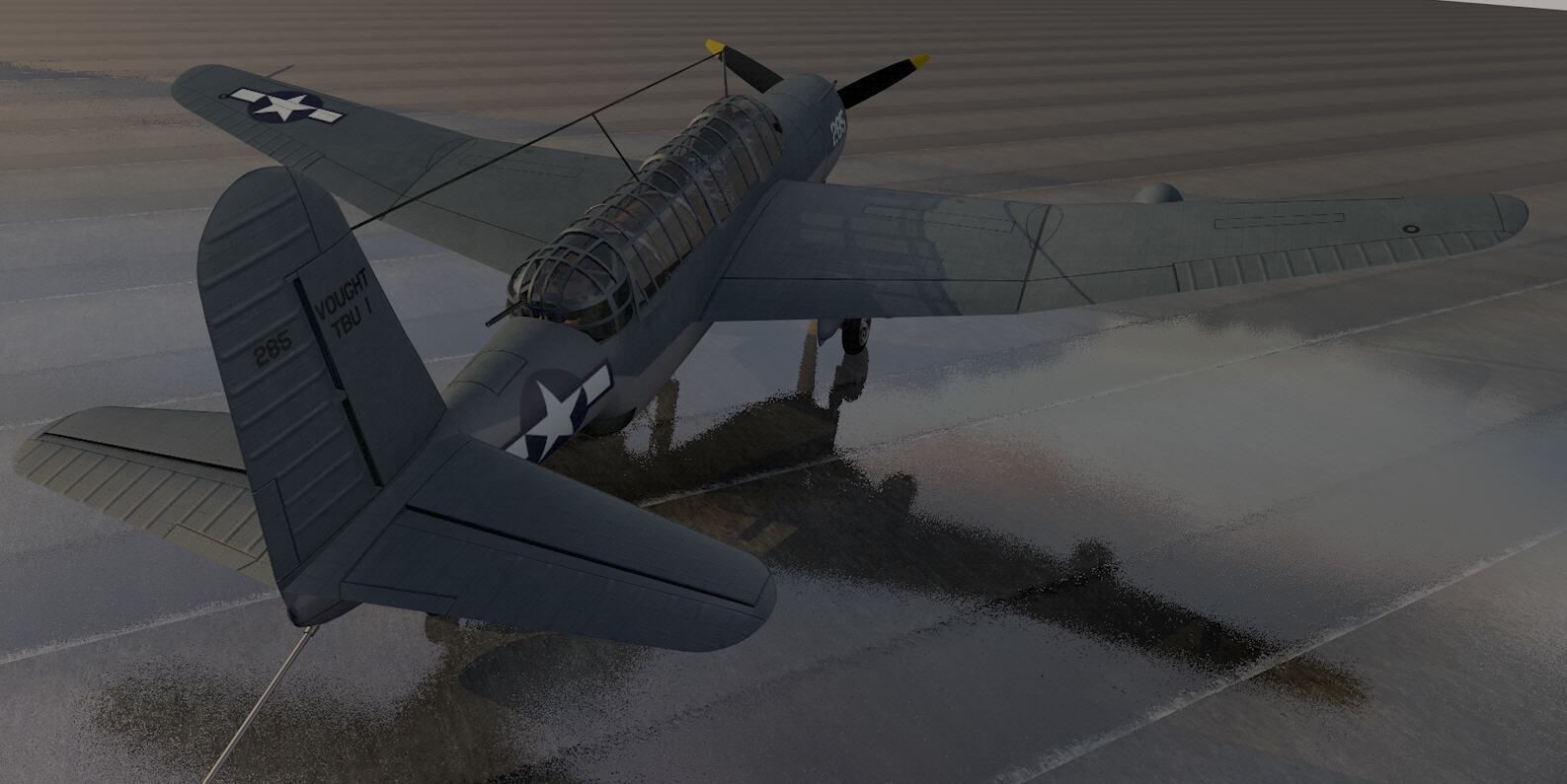 Vought TBU-1 Seawolf or Consolidated TBY-1 Seawolf 3D model_3