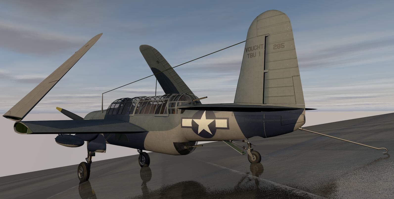 Vought TBU-1 Seawolf or Consolidated TBY-1 Seawolf 3D model_7