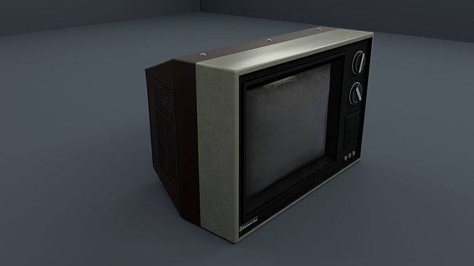 Retro TV 2  Low-poly 3D model Low-poly 3D model