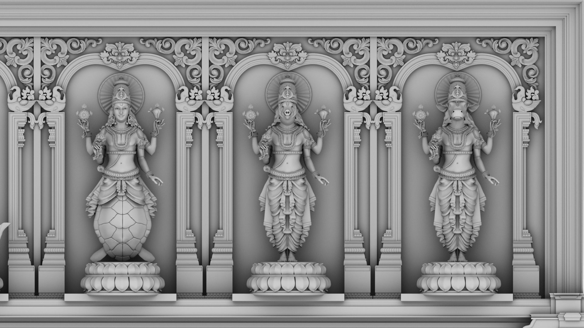 Dashavatar god vishnu  3D model_8