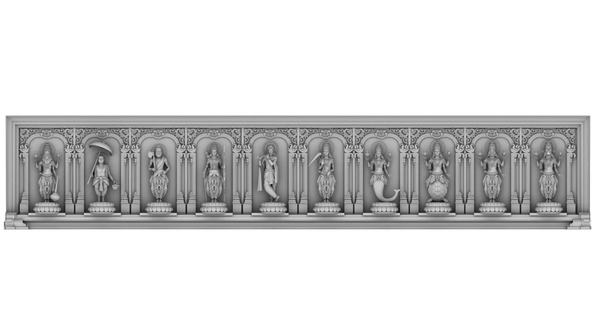 Dashavatar god vishnu  3D model_0