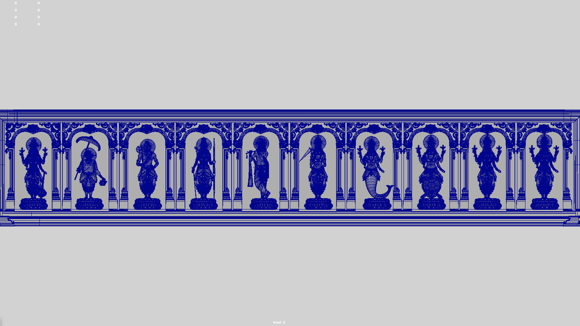 Dashavatar god vishnu  3D model_1