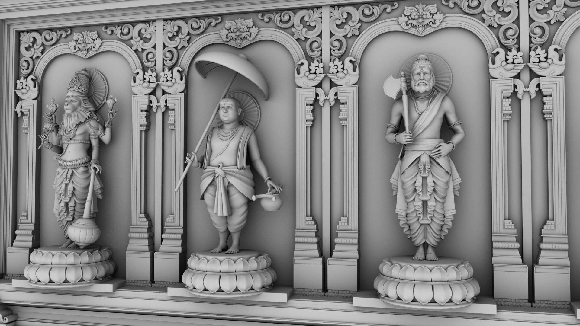 Dashavatar god vishnu  3D model_9