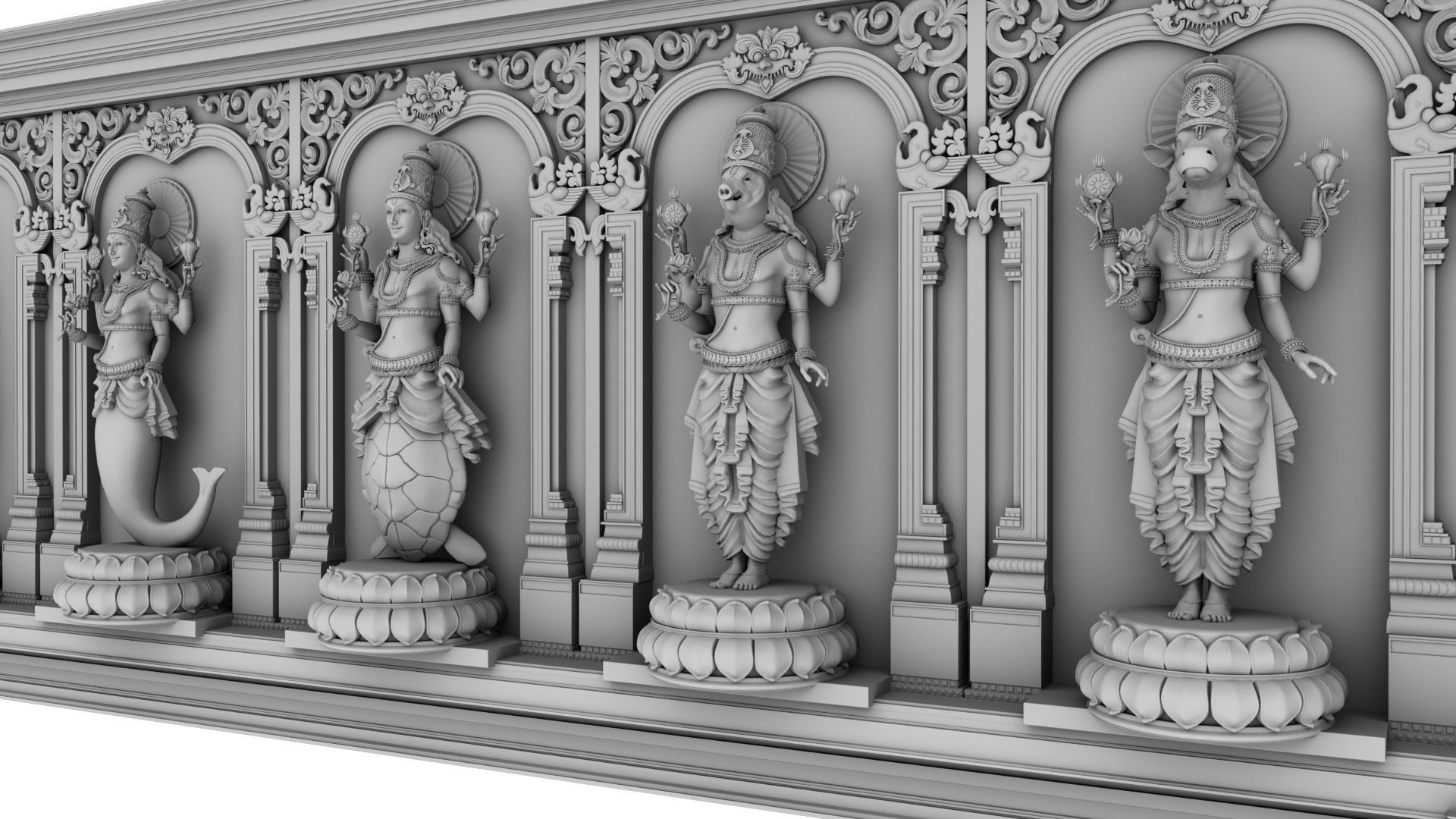 Dashavatar god vishnu  3D model_11
