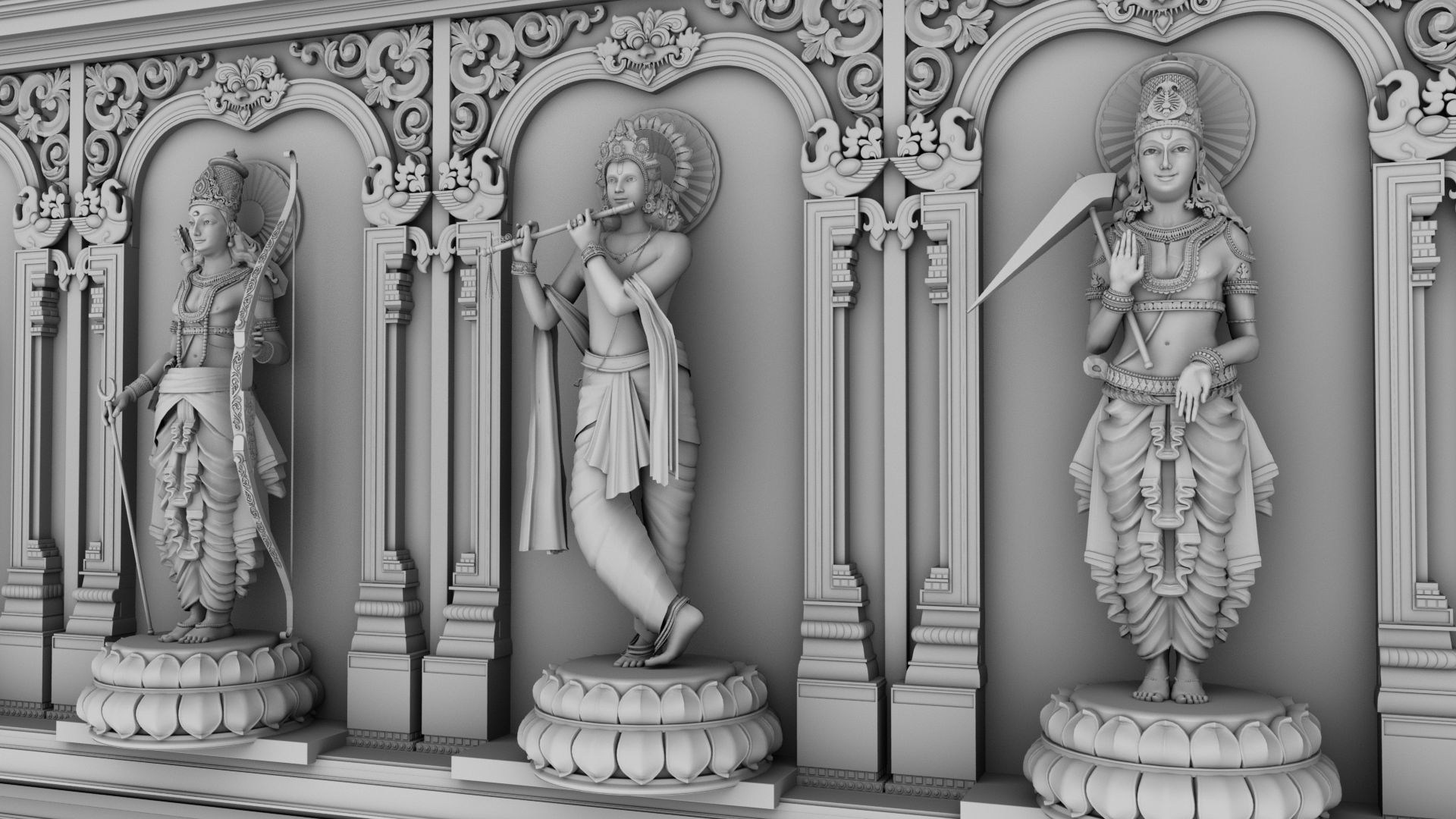 Dashavatar god vishnu  3D model_10