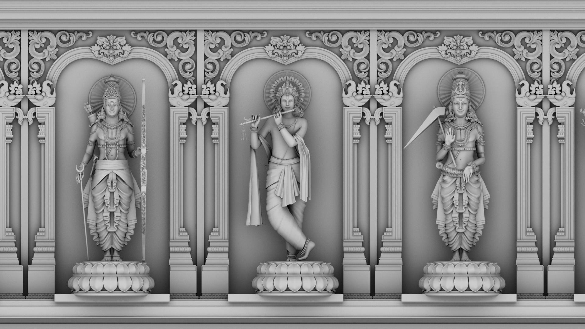 Dashavatar god vishnu  3D model_6