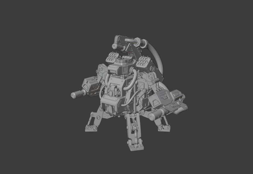 JHK Futuristic Robot 101 3D model_2