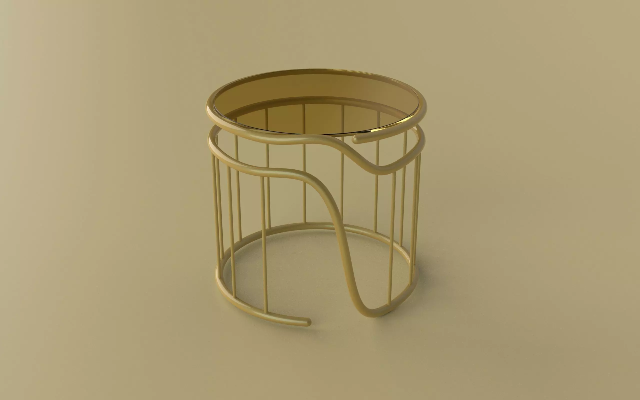 Grasshopper   coffee table design 3D model_0