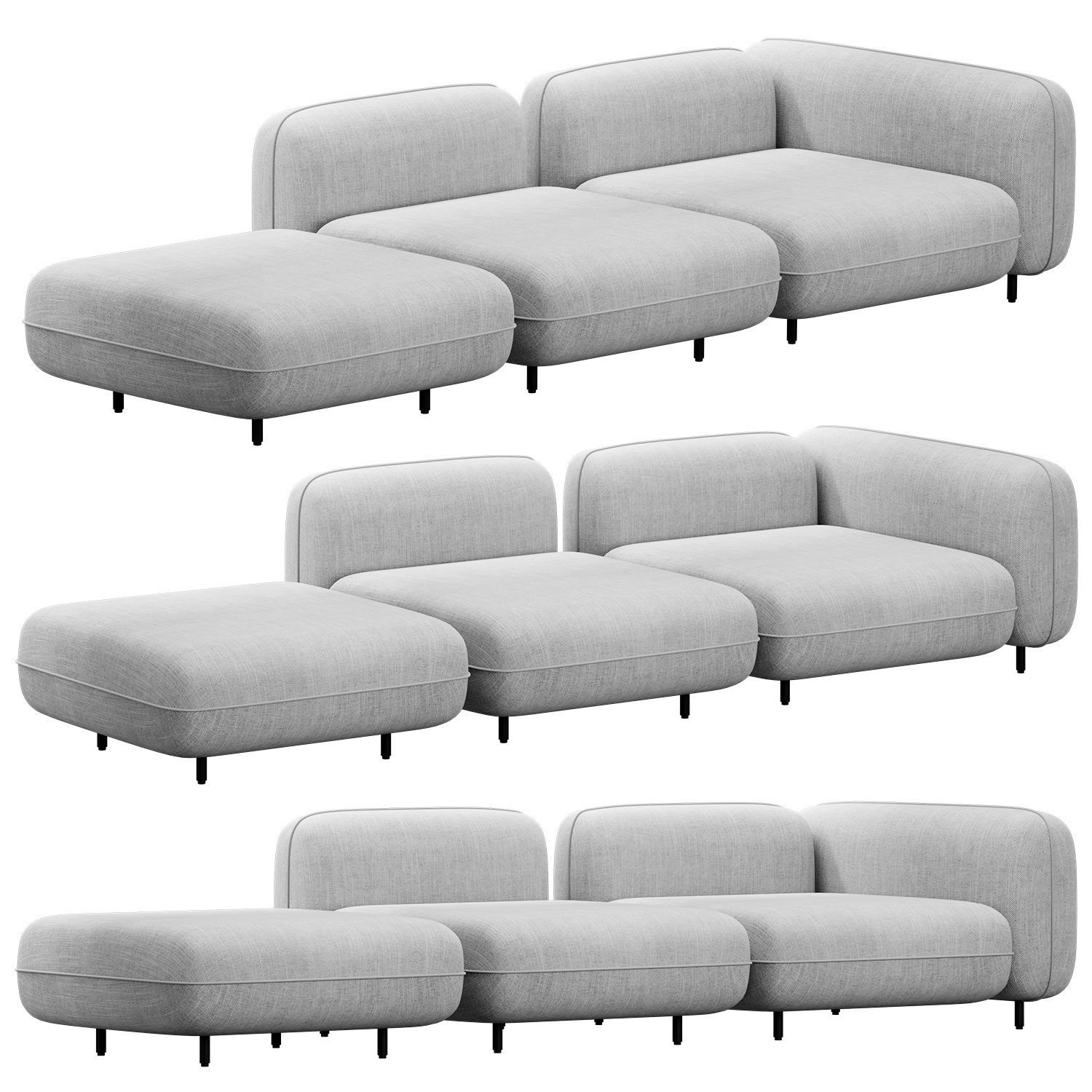 Delavega modular sofa dp1 d2 dp4 3D model_15