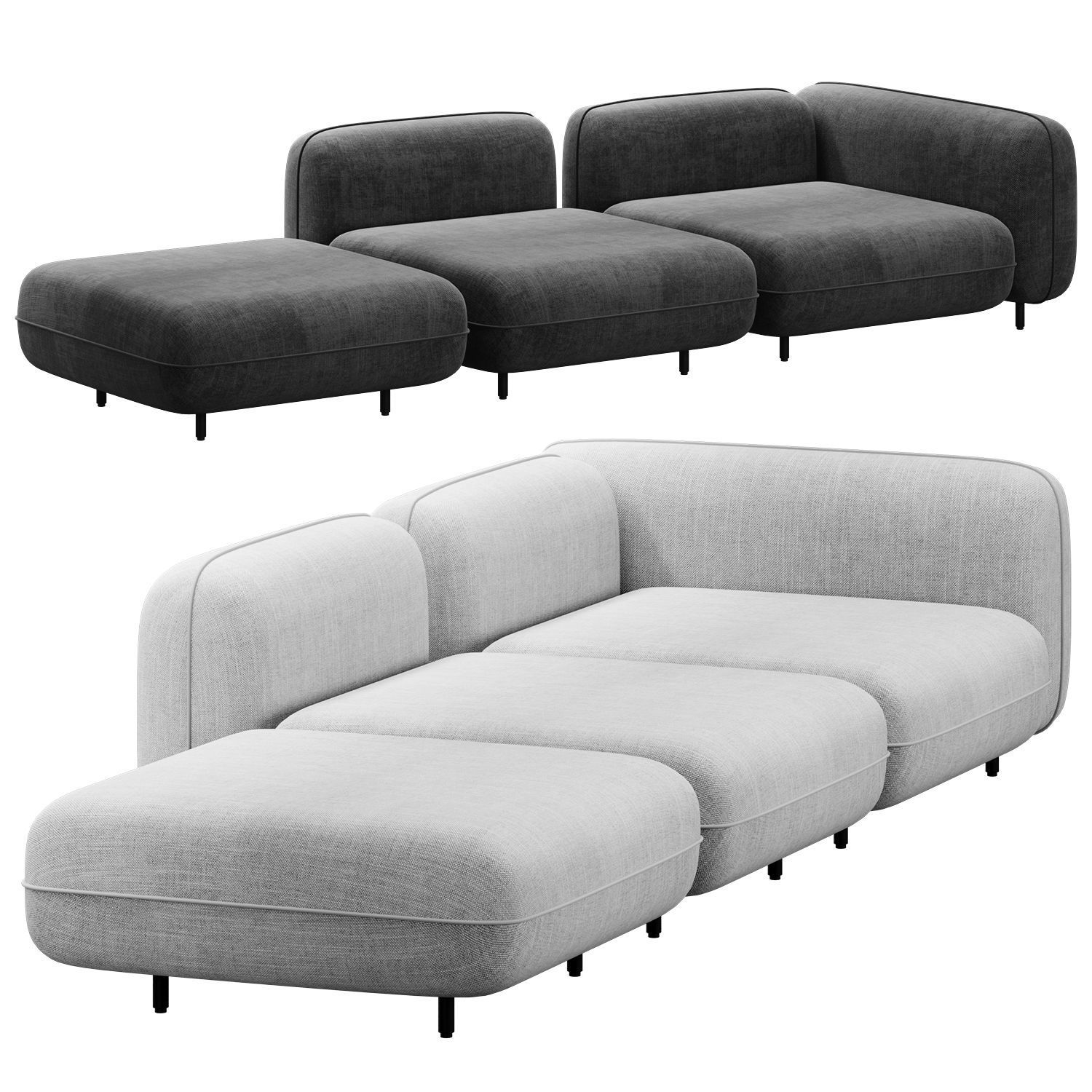 Delavega modular sofa dp1 d2 dp4 3D model_14