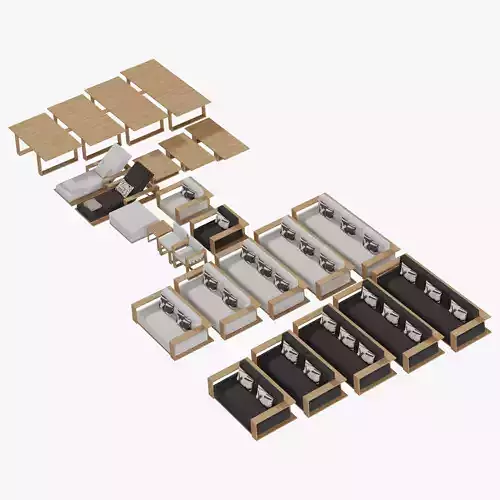 RH BAHIA FULL COLLECTION NATURAL TEAK