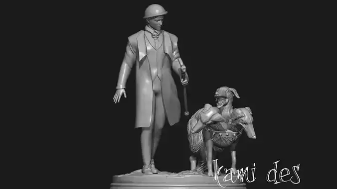 gentleman and borzoi