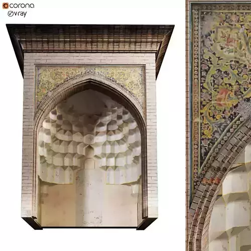 old islamic  turkish arch muqarnas set 135