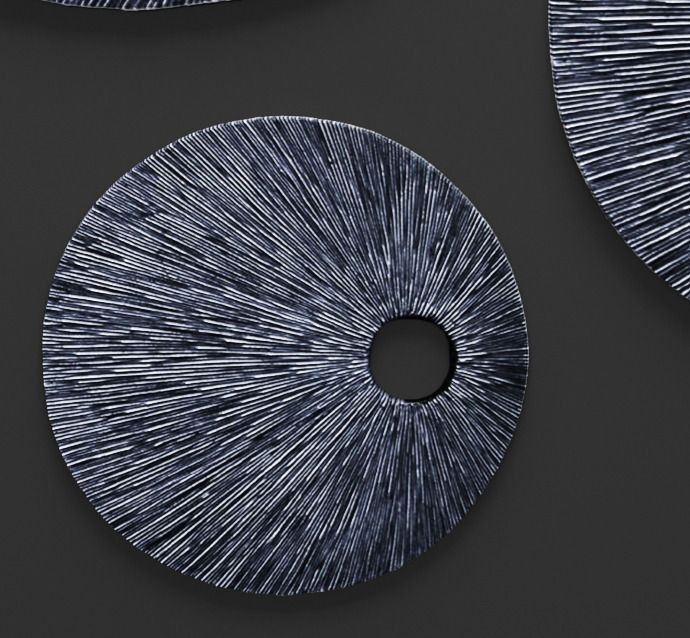 Sandstone Top Hole Ribbed Wall Art - Set 3D 2 3D model_1