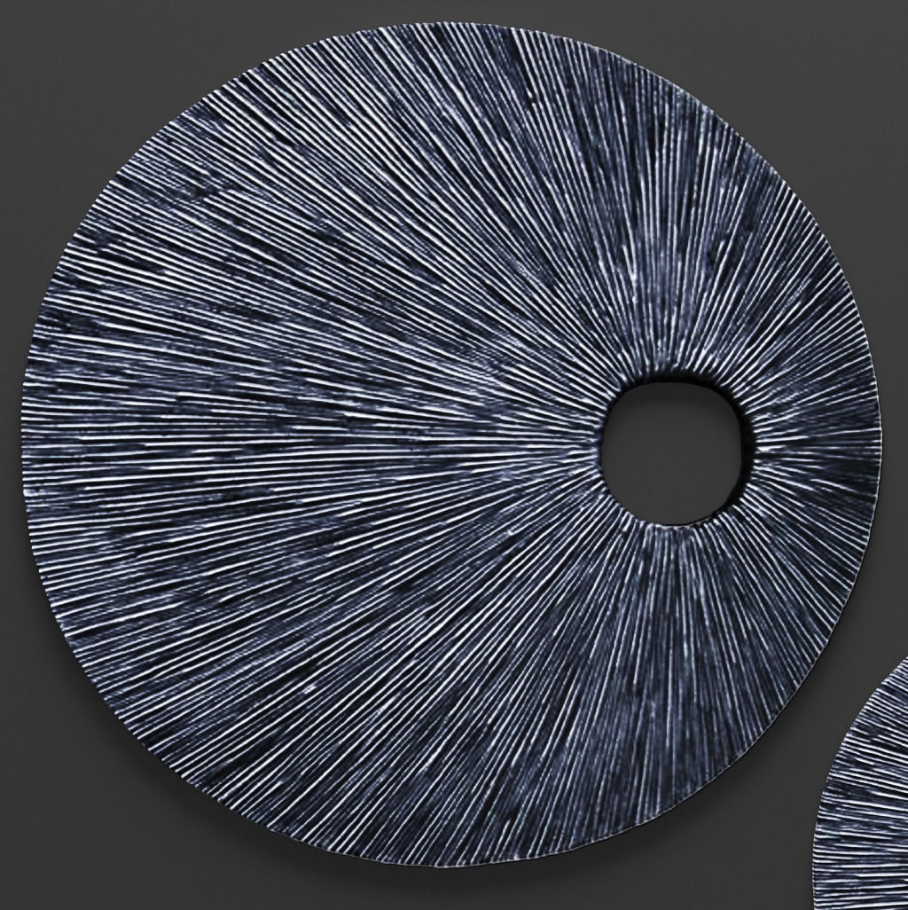 Sandstone Top Hole Ribbed Wall Art - Set 3D 2 3D model_3