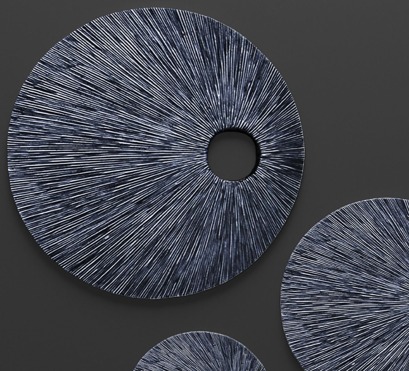 Sandstone Top Hole Ribbed Wall Art - Set 3D 2 3D model_6