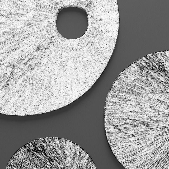 Sandstone Top Hole Ribbed Wall Art - Set 3D 2 3D model_4