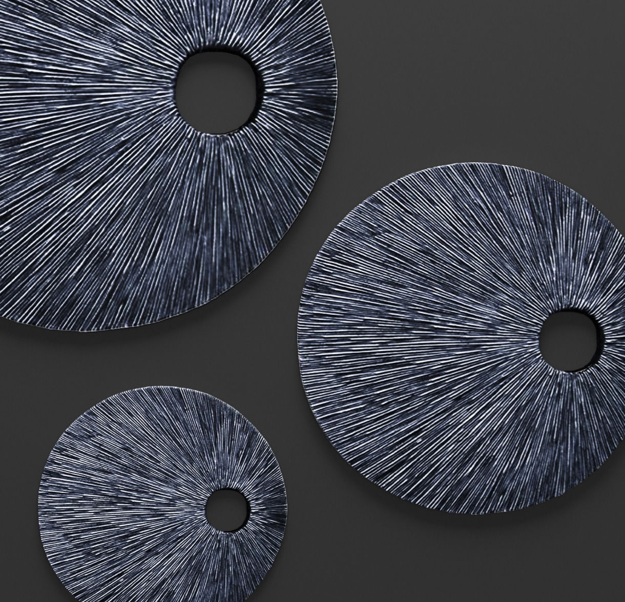 Sandstone Top Hole Ribbed Wall Art - Set 3D 2 3D model_7