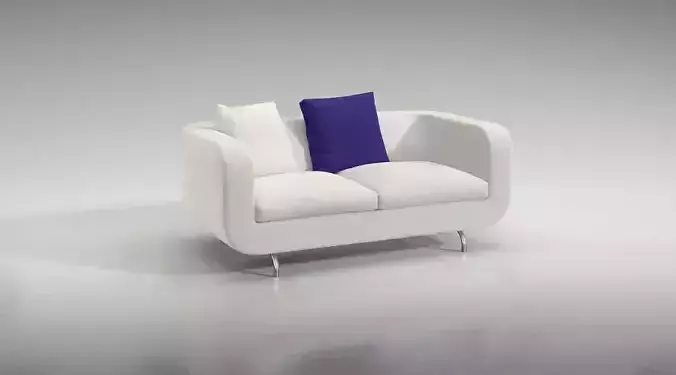 White Fabric Sofa